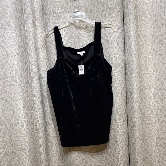 J. Jill Tops - I Jill Large crushed Black Velvet tank - new with tags
